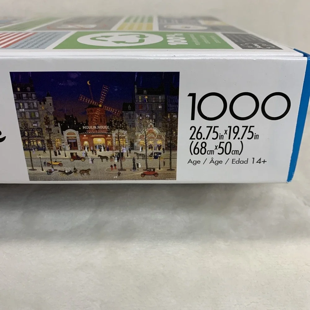 Buffalo Games Michel Delacroix Le Moulin Rouge 1000 Piece Jigsaw Puzzle New Open